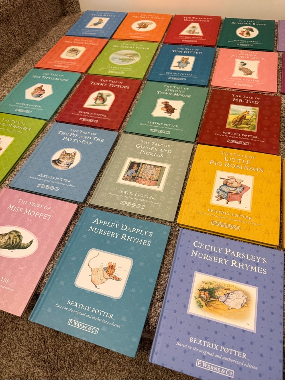 Beatrix Potter Collection - Assorted Colored Hardcover Nursery Rhymes & Tales